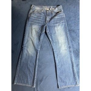 Guess Jeans Straight Leg 36x32 Blue Authentic Denim Medium Wash Men’s